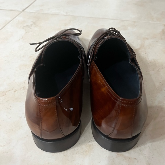 *NEW* Glossy Brown Maceoo Dress Shoes (US Size 9) - Picture 4 of 6